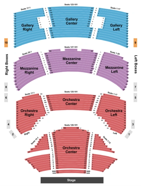 sarofim hall - hobby center seating chart
